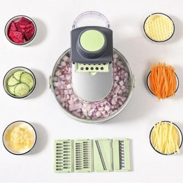 Овощерезка Vegetable Cutter C351 с контейнером и регулируемыми лезвиями для нарезки овощей