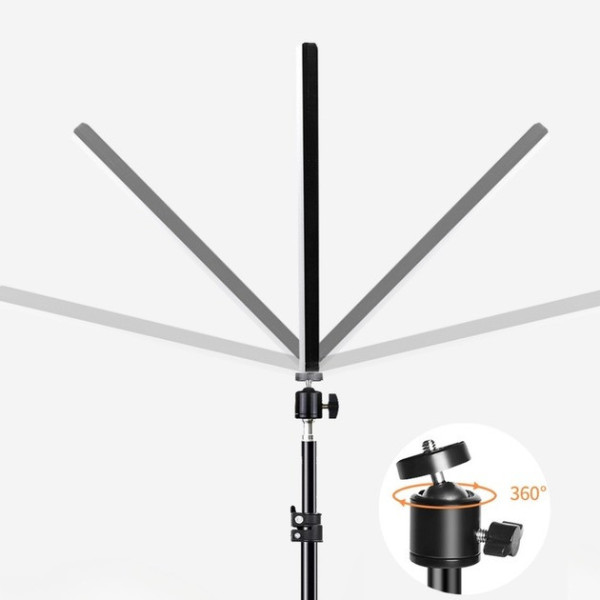 Прямокутна LED-лампа з регульованою яскравістю й штативом 2 м для фото та відео