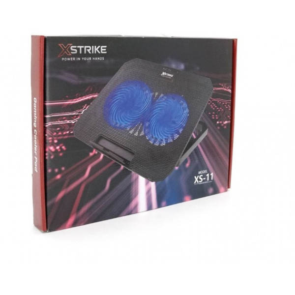 Підставка для ноутбука з подвійним вентилятором і регулюванням висоти XSTRIKE XS-11