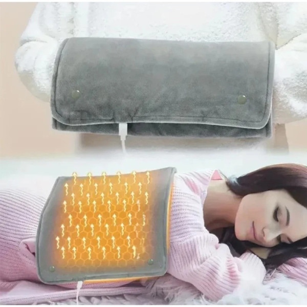 Электрогрелка USB для тела, рук и ног многофункциональная Grey с аккумуляторным питанием