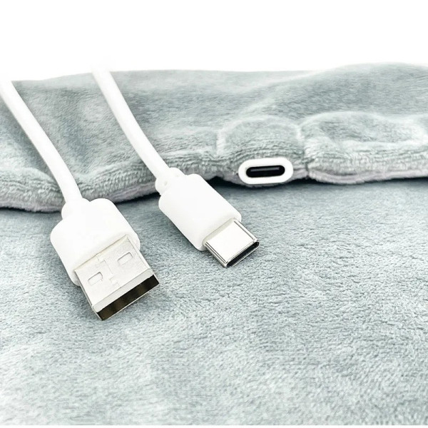 Электрогрелка USB для тела, рук и ног многофункциональная Grey с аккумуляторным питанием