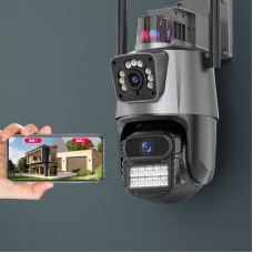 Відеокамера вулична WiFi IP Dual Lens з мікрофоном і динаміком 6MP