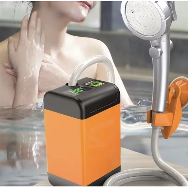 Переносной аккумуляторный душ SHOWER-7200T с дисплеем и контролем температуры для автомобиля и туризма