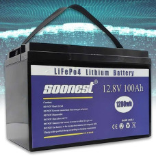 Батарея SOONEST 12V 100Ah аккумулятор LiFePO4 глубокого цикла BMS 100A