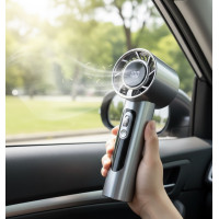 Портативний вентилятор GS5 R2 з LED-дисплеєм, 100 швидкостей, акумулятор 1800 мА·год, USB Type-C, мінівентилятор