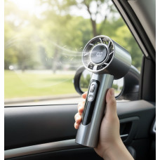 Портативний вентилятор GS5 R2 з LED-дисплеєм, 100 швидкостей, акумулятор 1800 мА·год, USB Type-C, мінівентилятор