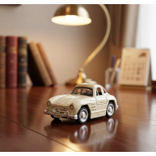 Мініатюрна модель автомобіля з металу для декору та робочого столу, ретроаксесуар, бежевий