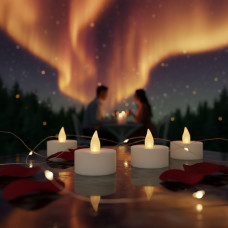 Набір Світлодіодних Свічків, 24 Штуки Нічники на батарейках