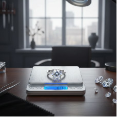 Великі ювелірні ваги 0.01 г до 500 г Domotec MS-1729B з LCD-дисплеєм портативні цифрові