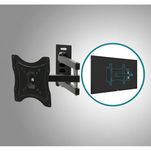 Настінне поворотне кріплення кронштейн для телевізора, монітора HLV 14-55 HDL-117B2 6896 Black