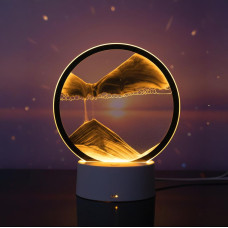 Настільна пісочна лампа, нічник у формі пісочного годинника RGB пісочний годинник 3D картина