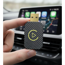Автомобільний адаптер бездротовий для CarPlay і Android Auto USB Bluetooth Чорний
