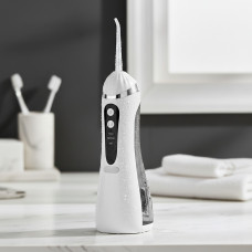 Бездротовий акумуляторний іригатор для порожнини рота з USB-зарядкою, 4 насадки, 200 мл, водний ополіскувач