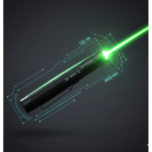 Лазерна указка для котів Laser 303 Green Laser Pointer з ключами блокування зелений лазер