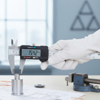 Цифровий штангенциркуль електронний Digital Caliper з LCD мікрометром у кейсі