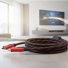 Кабель шнур HDMI 10 м, з посиленим обвитком і фільтрами, HDMI дріт від комп'ютера до телевізора