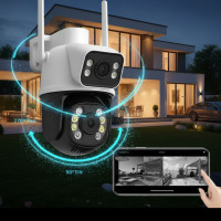 Вулична IP-камера A8BQ з LED-підсвіткою, подвійними лінзами та датчиком руху