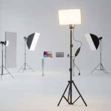 Прямокутна LED-лампа з регульованою яскравістю й штативом 2 м для фото та відео