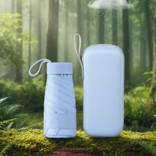 Кишеньковий міні-зонт UPF 50+ складаний, легкий, механічний, захист від дощу та сонця, 240 г