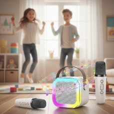 Портативна Bluetooth-колонка для караоке із сабвуфером і бездротовим мікрофоном