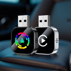 Бездротовий автоадаптер CarPlay/Android Auto з USB Type-C, plug&play, для iOS і Android