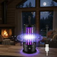 Лампа-ловушка LY-851 для комах з акумулятором 4000 мА·год і USB зарядкою, білий/чорний