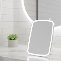 Дзеркало для макіяжу з підсвіткою LED сенсорне настільне на акумуляторі