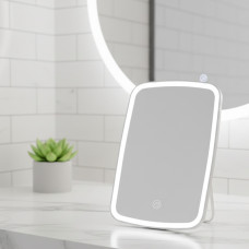 Дзеркало для макіяжу з підсвіткою LED сенсорне настільне на акумуляторі