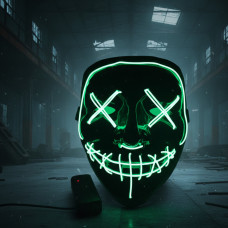 Маска неонова Purge Mask Судна ніч ABC від батарейок