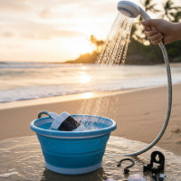 Портативний літній душ похідний акумуляторний Gotel Q16H туристичний