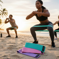 Тканинні фітнес резинки для фітнесу та спорту Zakerda Набір 3 шт