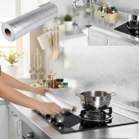 Алюмінієва фольга кухонна фольга 5 м х 60 см самоклейна для кухонних поверхонь