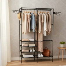 Підлогова вішалка для одягу CR162, металева розбірна, 12 гачків, 162×36×175 см
