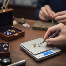 Ювелірні ваги I-2000 до 2 кг із підсвіткою і чашами