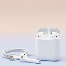 Бездротові блютуз-навушники i12 TWS з боксом для заряджання Білі