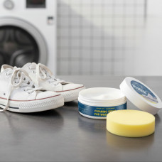 Вибілювальний крем для білого взуття з губкою, швидкий засіб для чищення без води