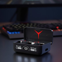 Вакуумні навушники bluetooth 5.3 з RGB LED-підсвіткою Бездротові навушники TWS M90 Pro із зарядним кейсом