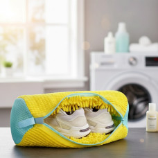 Мішок для прання взуття UKC 39х19 см на змійці, чохол-сумка сітка з мікрофібри для делікатного прання кросівок