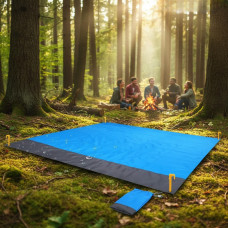 Пляжний килимок-підстилка водонепроникна синя 200x210 см килимок для пікніка кемпінгу