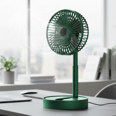 Мінівентилятор Folding Fan маленький з USB зелений/білий