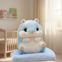 Дитяча м'яка іграшка-плед Хом'як 150х125 см Bambi іграшка з пледом