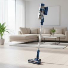Вертикальний бездротовий пилосос 2-в-1 LY-815 з турбощіткою і HEPA фільтром, синій