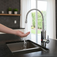 Проточний водонагрівач RX-011-1 кран з LCD-дисплеєм хром пластик