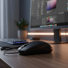 Дротова комп'ютерна миша Jedel CP72 USB, 1000 DPI, чорна, кабель 1.35 м для ноутбука та ПК