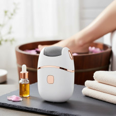 Електрична пилка для п'ят USB акумуляторна, 2 швидкості, роликова шліфувальна машинка для педикюру