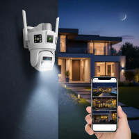 Вулична поворотна IP-камера поворотна 4G камера 12 Мп із датчиком руху