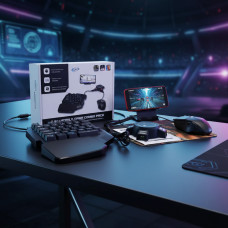 Набір ігрової клавіатури, миша та хаб MOBILE GAME Bluetooth для Android IOS 5в1 для телефона