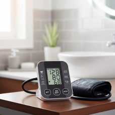 Автоматичний тонометр UKC BP-S10 BR-510 на плече з дисплеєм, вимірювання тиску, живлення USB і батарейки