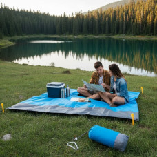 Пляжна підстилка антипісок 150*140 см антипісок і мішок для зберігання