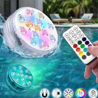 Підводна світлодіодна лампа 12 кольорів декоративна для басейну з пультом